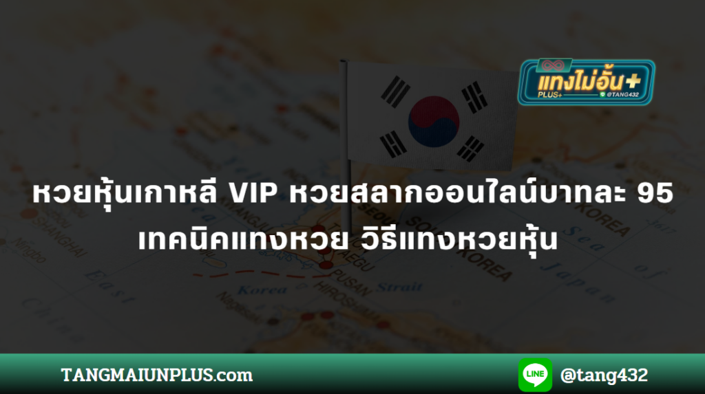 หวยหุ้นเกาหลี VIP หวยสลากออนไลน์​บาทละ 95 เทคนิคแทงหวย วิธีแทงหวยหุ้น